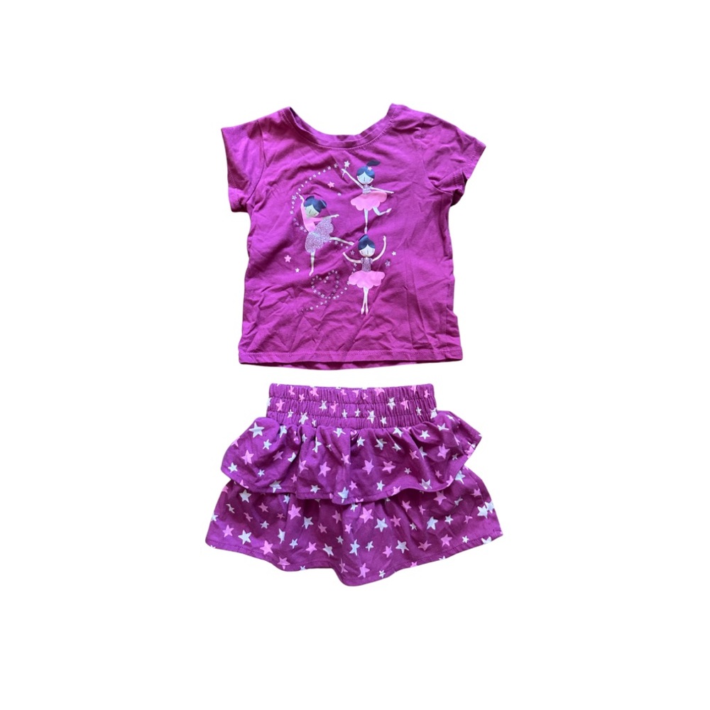 Garanimals T-shirt and Skort Set with Star Whimsical Print - Picture 2 of 13